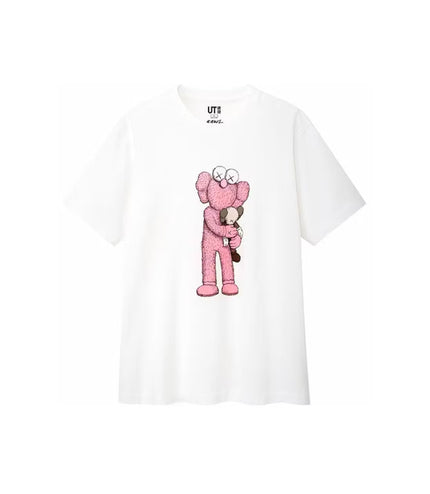 KAWS x Uniqlo Pink BFF Tee - White