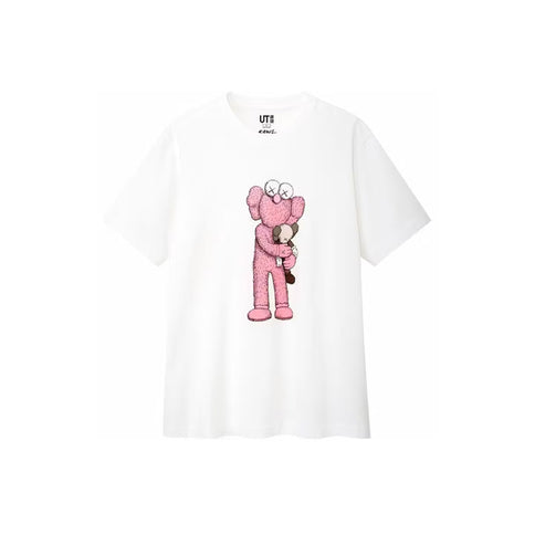 KAWS x Uniqlo Pink BFF Tee - White