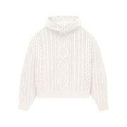 Fear of God Essentials Cable Knit Hoodie - Cloud Dancer