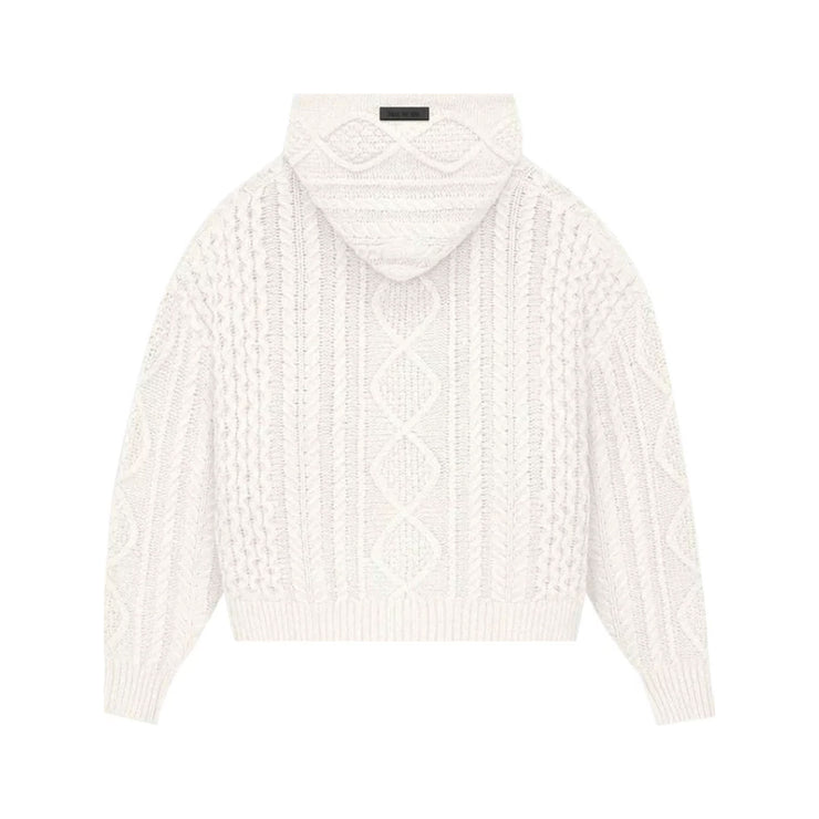 Fear of God Essentials Cable Knit Hoodie Cloud Dancer Underrated Store