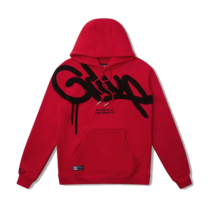 GEEDUP Handstyle Hoodie - Red/Black