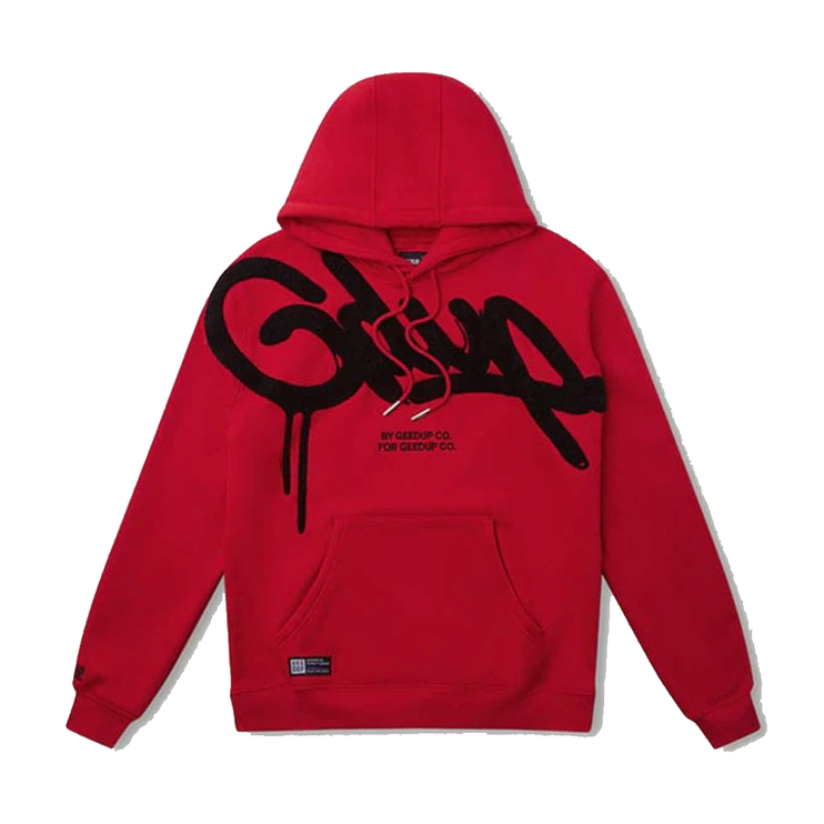 GEEDUP Handstyle Hoodie - Red/Black