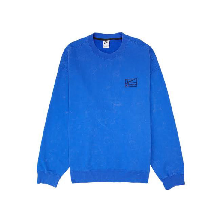 Nike x Stussy Acid Wash Crew Fleece - Blue (SS23)