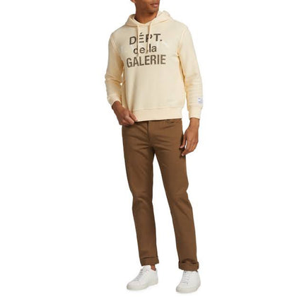 Gallery Dept x Lanvin Logo Washed Cotton Hoodie - Cream