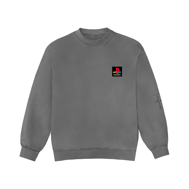 Travis Scott x PlayStation Classic Crewneck - Washed Grey