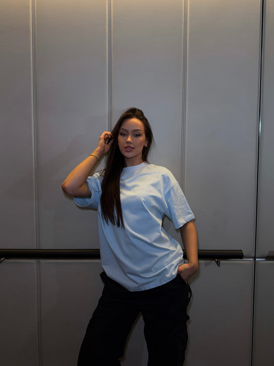 UNDERRATED Classic Logo T-Shirt - Sky Blue