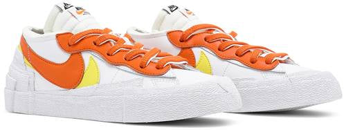 Sacai x Orange nike Blazer Low 'White Magma Orange'