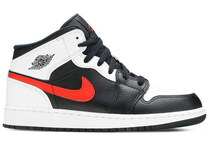 Air Jordan 1 Mid 'Black Chile Red White' (GS)