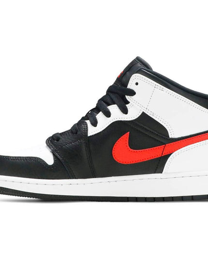 Air Jordan 1 Mid 'Black Chile Red White' (GS)