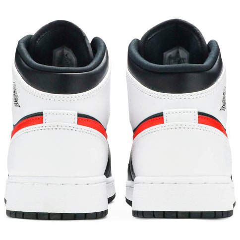 Air Jordan 1 Mid 'Black Chile Red White' (GS)