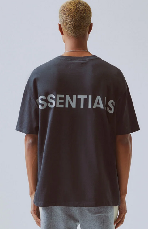 FEAR OF GOD ESSENTIALS 3M Logo Boxy T-Shirt - Black/White