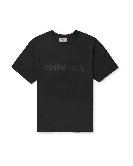FEAR OF GOD ESSENTIALS 3D Silicon Applique T-Shirt - Black
