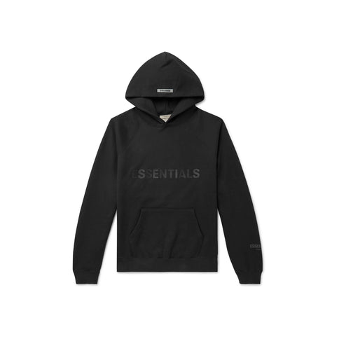 FEAR OF GOD ESSENTIALS 3D Silicon Applique Pullover Hoodie - Black