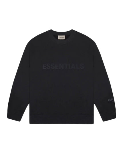 FEAR OF GOD ESSENTIALS 3D Silicon Applique Crewneck - Black