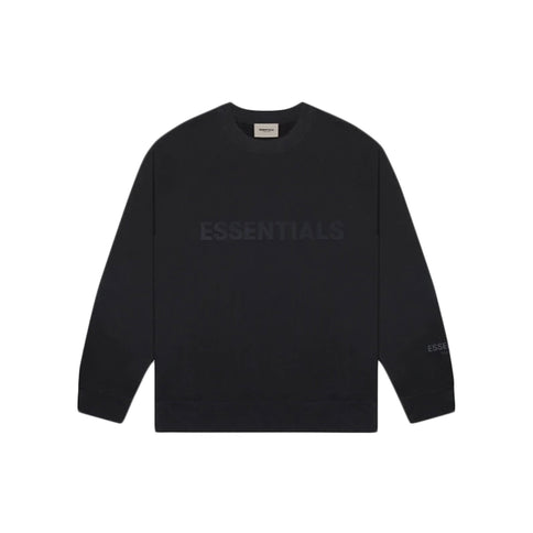 FEAR OF GOD ESSENTIALS 3D Silicon Applique Crewneck - Black