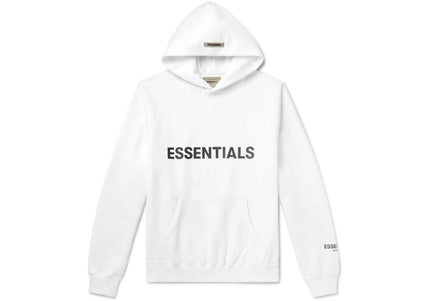 FEAR OF GOD ESSENTIALS 3D Silicon Applique Pullover Hoodie - White