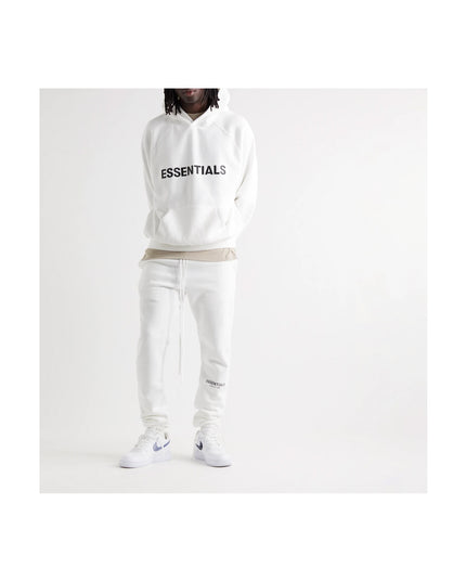 FEAR OF GOD ESSENTIALS 3D Silicon Applique Pullover Hoodie - White