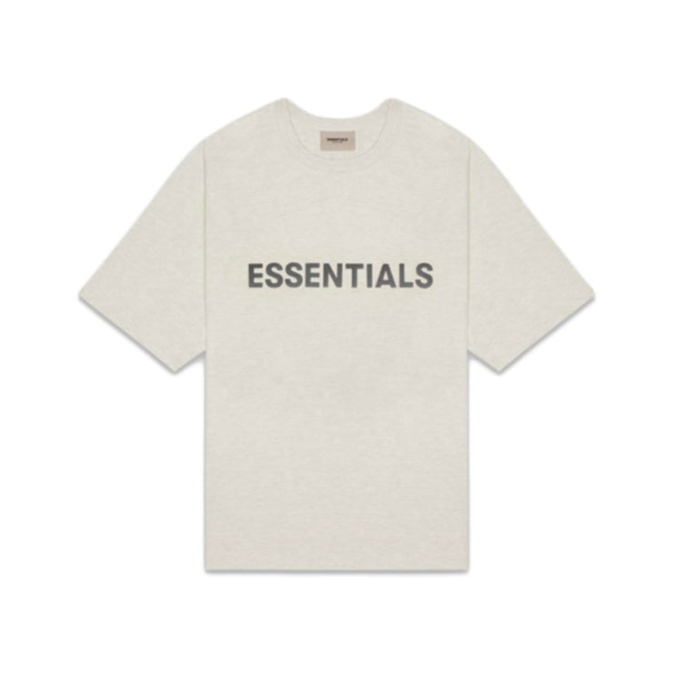 FEAR OF GOD ESSENTIALS 3D Silicon Applique Boxy T-Shirt - Oatmeal