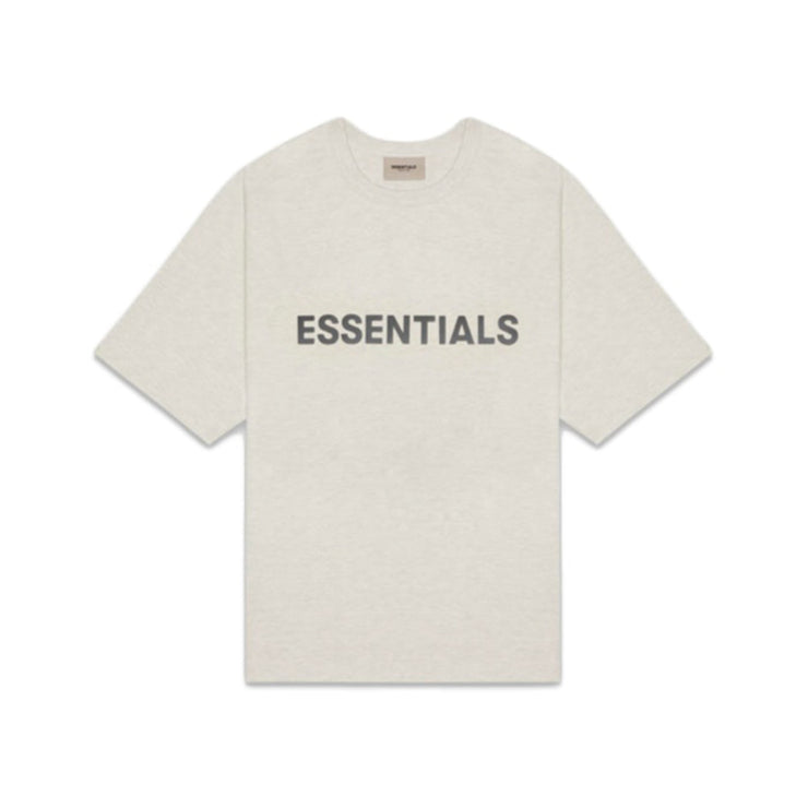 FEAR OF GOD ESSENTIALS 3D Silicon Applique Boxy T-Shirt - Grey (Oatmeal)