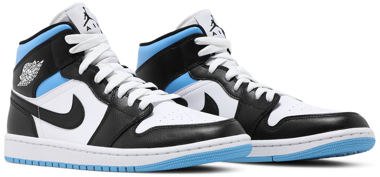 Air Jordan 1 Mid 'University Blue Black White' (Women’s)