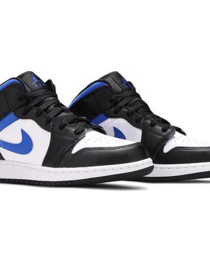 Air Jordan 1 Mid 'White Black Racer Blue' (GS)