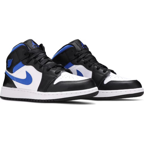 Air Jordan 1 Mid 'White Black Racer Blue' (GS)