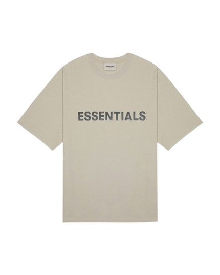 FEAR OF GOD ESSENTIALS 3D Silicon Applique Boxy T-Shirt - Tan