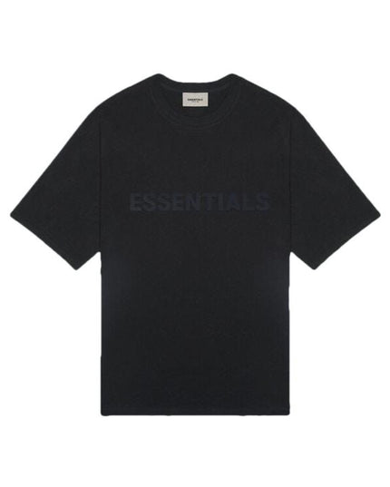 FEAR OF GOD ESSENTIALS 3D Silicon Applique T-Shirt - Black