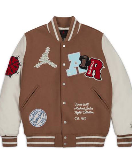 Travis Scott x Jordan Varsity Jacket - Antique Brown