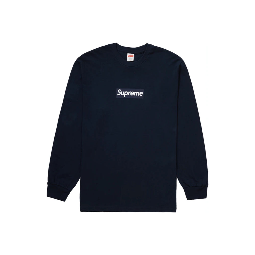 Supreme Box Logo L/S Tee - Navy (FW20) – Underrated Store