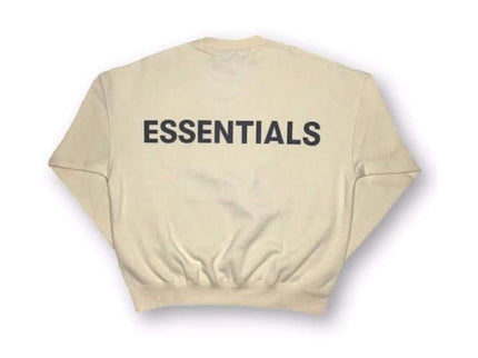 FEAR OF GOD ESSENTIALS 3M Logo Crewneck Sweatshirt - Cream