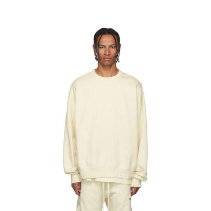 FEAR OF GOD ESSENTIALS 3M Logo Crewneck Sweatshirt - Cream