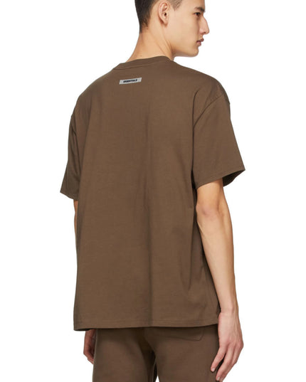 FEAR OF GOD ESSENTIALS 3D Silicon Applique T-Shirt - Brown