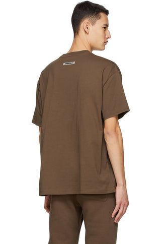 FEAR OF GOD ESSENTIALS 3D Silicon Applique T-Shirt - Brown