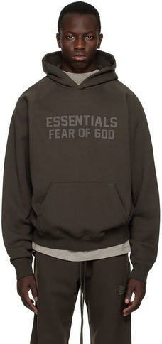 FEAR OF GOD ESSENTIALS Pull-Over Hoodie - Off Black (SS23)