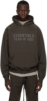 FEAR OF GOD ESSENTIALS Pull-Over Hoodie - Off Black (SS23) (EOFY)