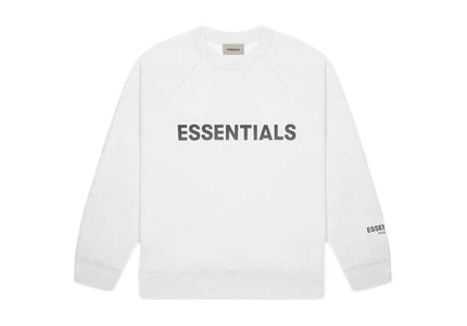 FEAR OF GOD ESSENTIALS 3D Silicon Applique Crewneck - White