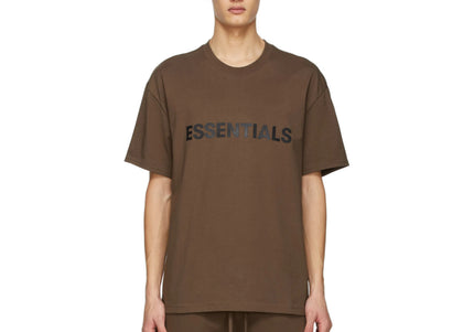 FEAR OF GOD ESSENTIALS 3D Silicon Applique T-Shirt - Brown