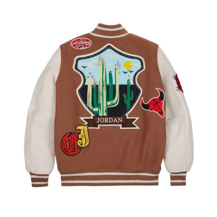 Travis Scott x Jordan Varsity Jacket - Antique Brown