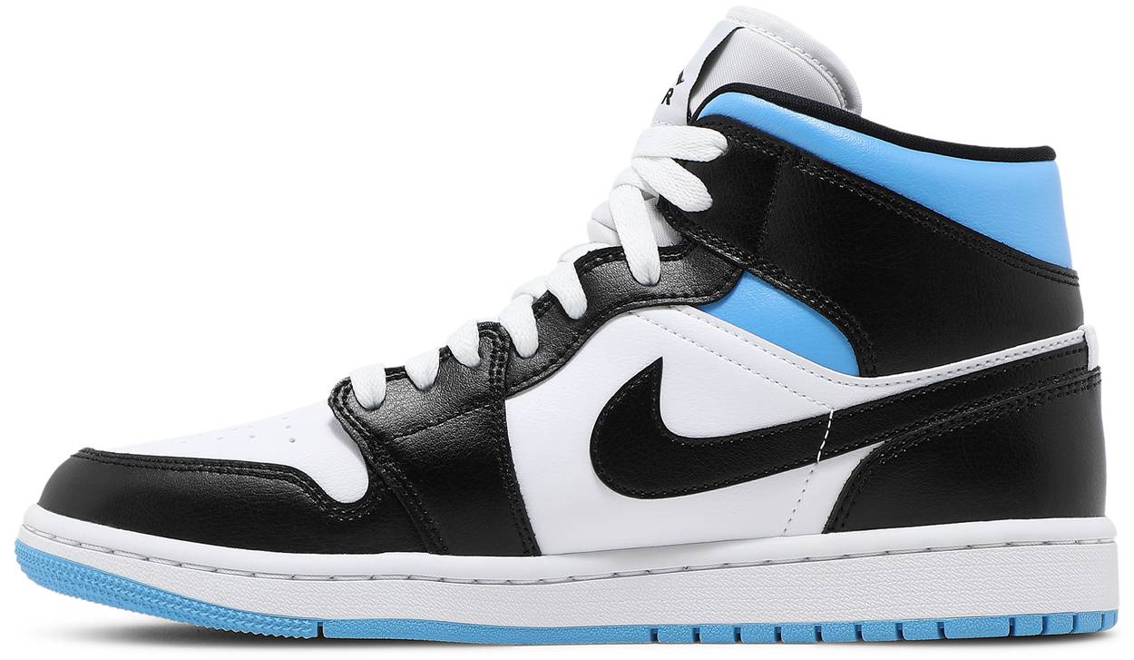 Air Jordan 1 Mid 'University Blue Black White' (Women’s)