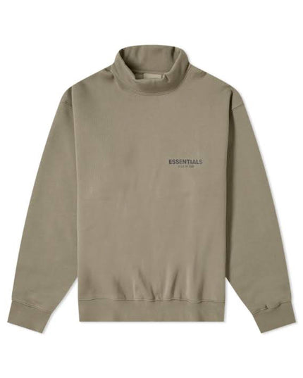 FEAR OF GOD ESSENTIALS Pull-Over Mockneck Sweatshirt - Moss
