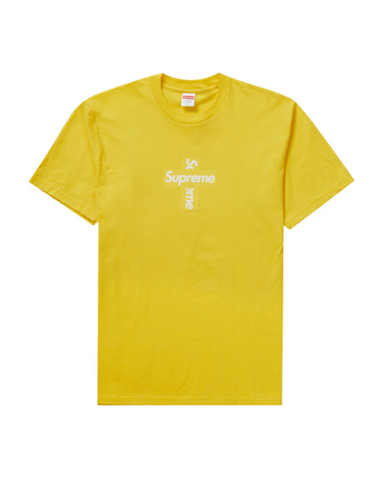 Supreme Cross Box Logo Tee - Yellow