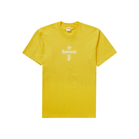 Supreme Cross Box Logo Tee - Yellow