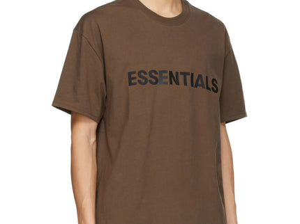 FEAR OF GOD ESSENTIALS 3D Silicon Applique T-Shirt - Brown (SS20)