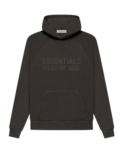FEAR OF GOD ESSENTIALS Pull-Over Hoodie - Off Black (SS23)