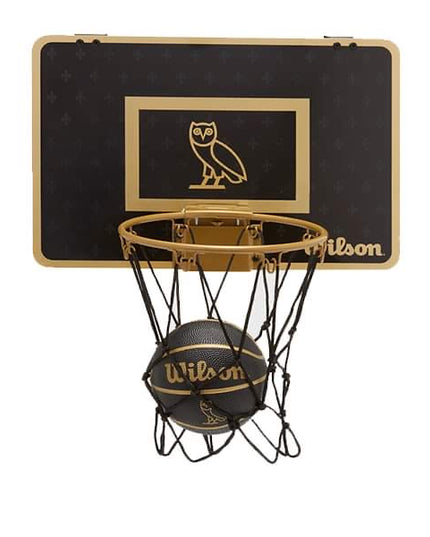 OVO x Wilson Mini-Hoop & Ball Set - Black/Gold