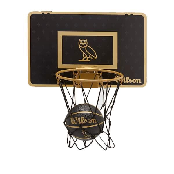 OVO x Wilson Mini-Hoop & Ball Set - Black/Gold