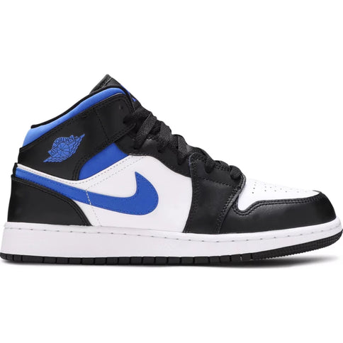 Air Jordan 1 Mid 'White Black Racer Blue' (GS)