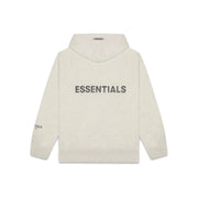 FEAR OF GOD ESSENTIALS 3D Silicon Applique Full Zip Up Hoodie - Oatmeal