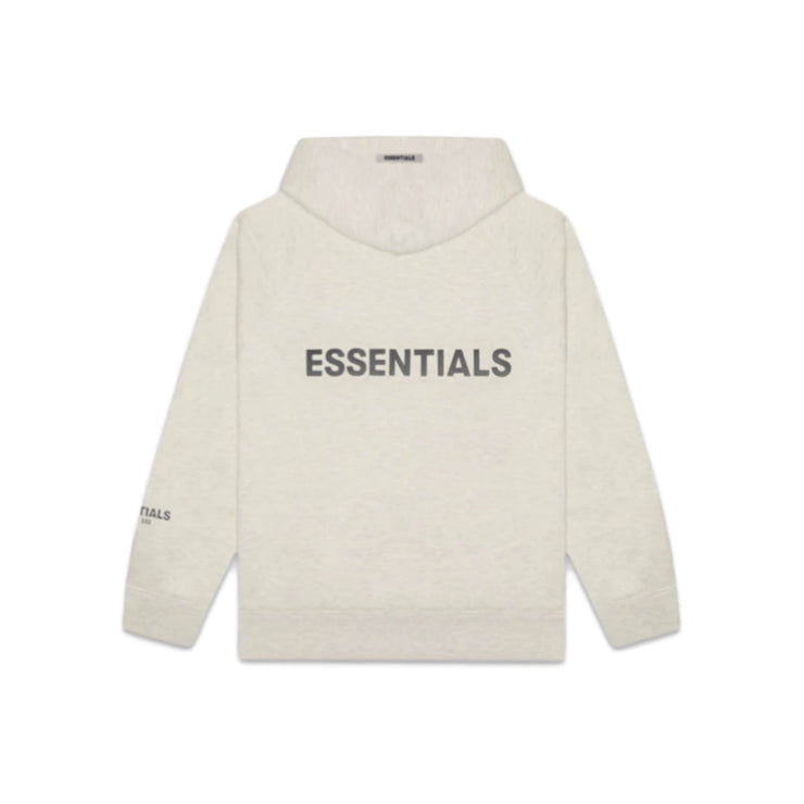 FEAR OF GOD ESSENTIALS 3D Silicon Applique Full Zip Up Hoodie - Oatmeal